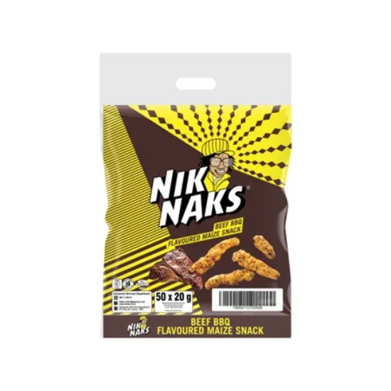 NIKNAKS BEEF BBQ 20G x 50